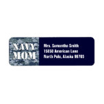Navy Mom Blue Camouflage Label