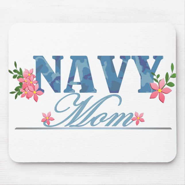 Navy Mom (Cammo) Mouse Pad (Front)