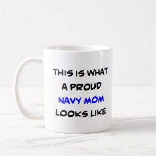 navy mom coffee mug