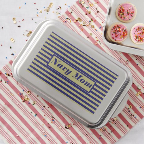 Navy Mom Mothers Day Gifts Decor Yellow Blue Cake Pan