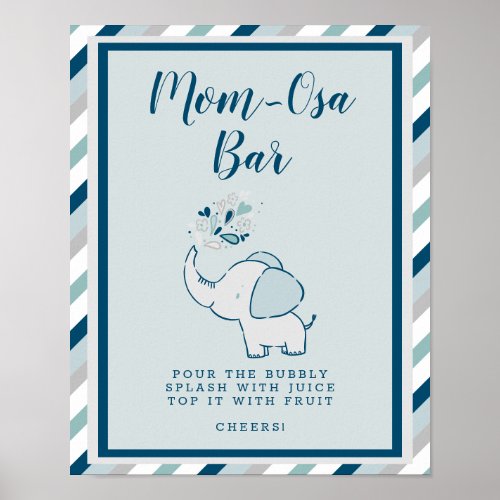 Navy Mom_Osa Bar Elephant Baby Shower Drinks Sign