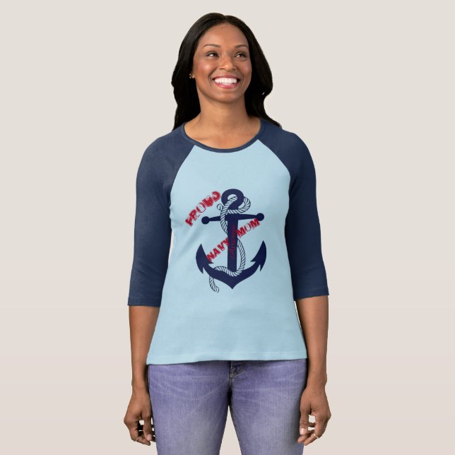 Navy Mom T-Shirt (Front Full)