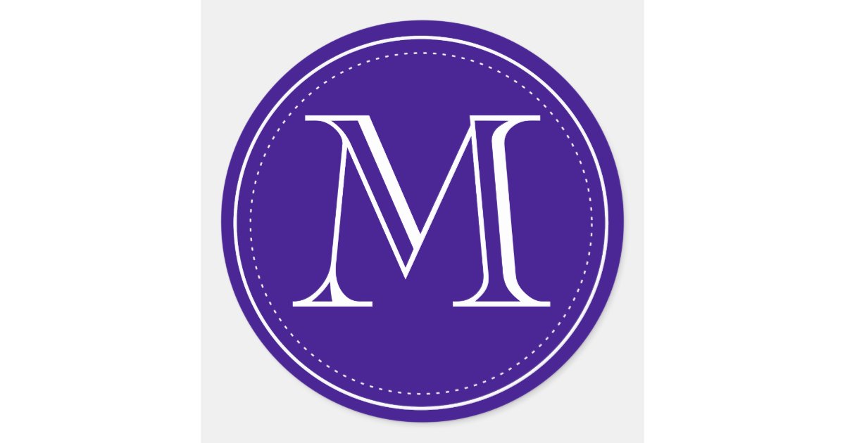 Navy Monogram Envelope Seal by Origami Prints | Zazzle