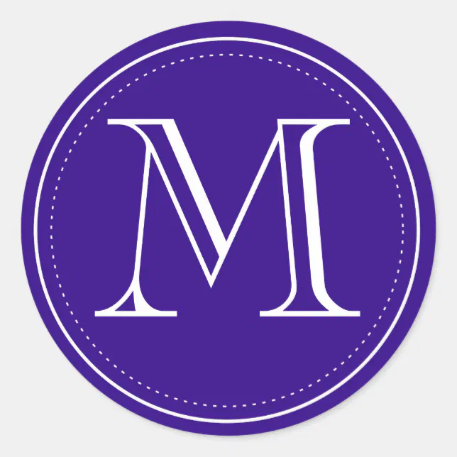 Navy Monogram Envelope Seal by Origami Prints | Zazzle