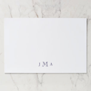 Navy Monogram Office Paper Pad