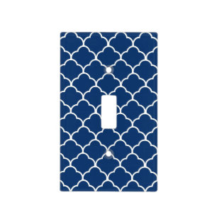 Navy Moroccan Design @ Emporiomoffa Light Switch Cover