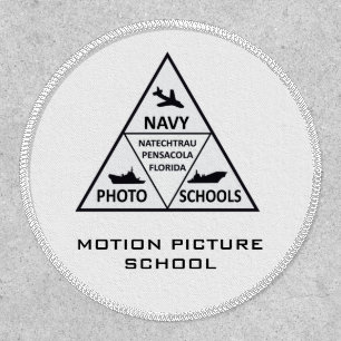 Navy Motion Picture School Patch B&W