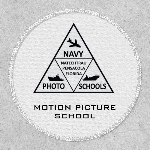 Navy Motion Picture School Patch BW