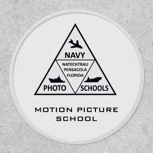 Navy Motion Picture School Patch B&W (Front)