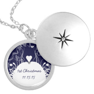 Navy Musical Wedding 1st Christmas Necklace