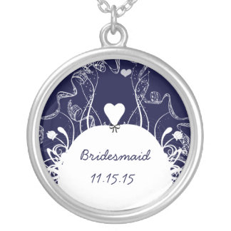 Navy Musical Wedding Bridesmaid Necklace