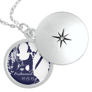 Navy Musical Wedding Bridesmaid Necklace