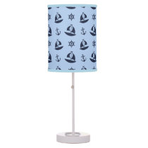 Navy Nautical Sailboat Anchor Baby Boy Nursery  Table Lamp