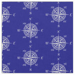 Navy Nautical Sailing Compass Fabric