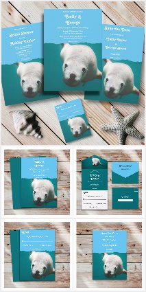 Navy Nautical Underwater Sea Lion Beach Collection