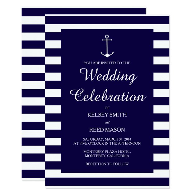 Navy Nautical : Wedding Invitations