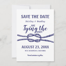 Navy Nautical Wedding Save the Date Card