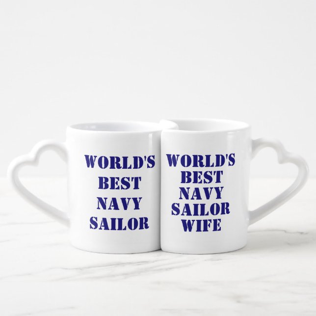 Navy/Navy Wife Nesting Mugs (Front Nesting)