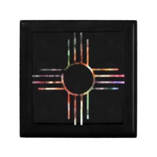 Navy New Mexico Zia Jewelry Box