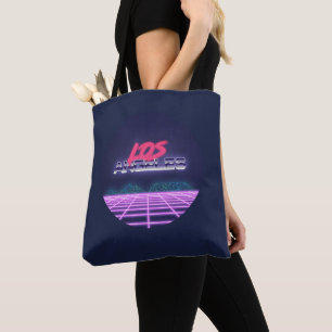 Navy New Wave Retro LA 80s Tote Bag