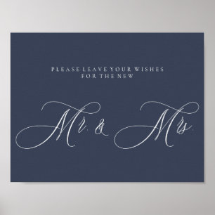 Navy Newly Weds Script Simple Mr and Mrs Poster