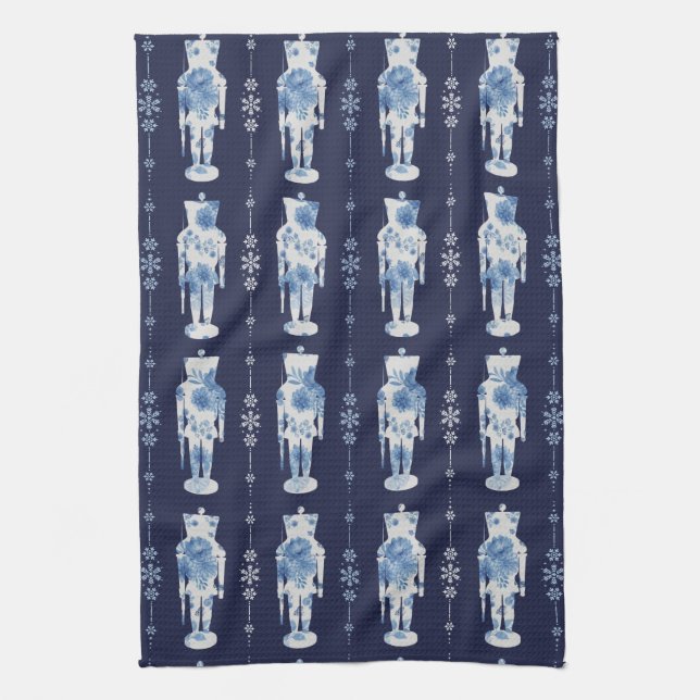 Navy Nutcracker Kitchen Towel (Vertical)