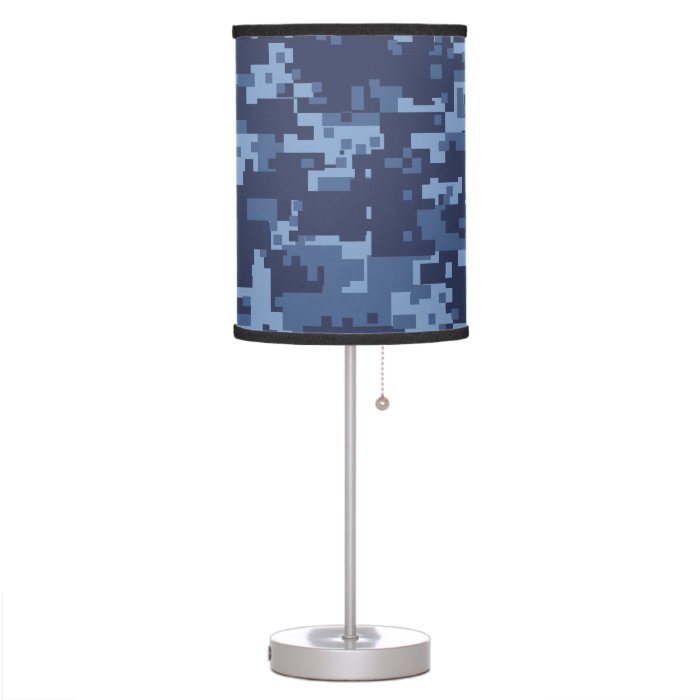 Navy NWU Blue Camouflage Desk Lamp