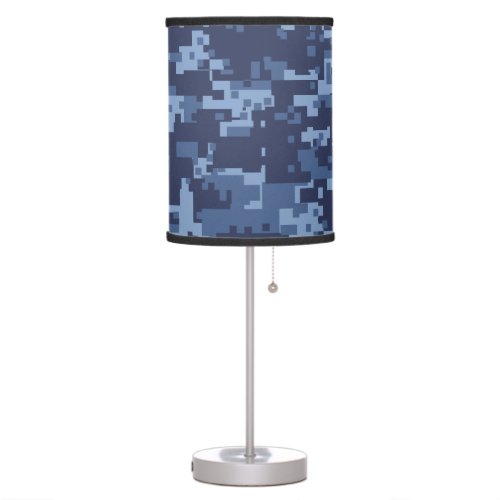 Navy NWU Blue Camouflage Table Lamp