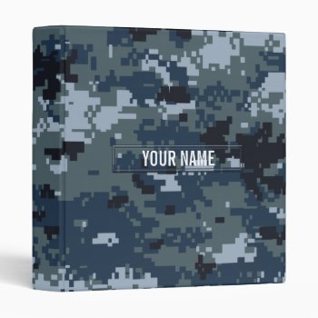Navy Nwu Camouflage Customizable 3 Ring Binder by staticnoise at Zazzle