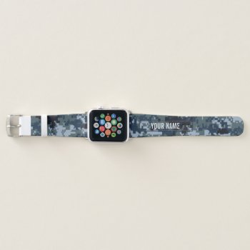 Navy Nwu Camouflage Customizable Apple Watch Band by staticnoise at Zazzle