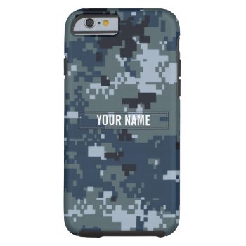 Navy Nwu Camouflage Customizable Tough Iphone 6 Case by staticnoise at Zazzle