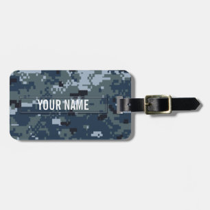Navy NWU Camouflage Customizable Luggage Tag