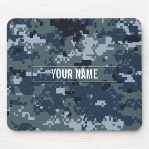 Navy NWU Camouflage Customizable Mouse Pad