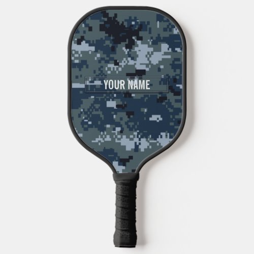 Navy NWU Camouflage Customizable Pickleball Paddle