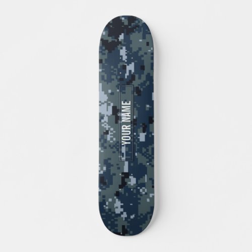 Navy NWU Camouflage Customizable Skateboard Deck