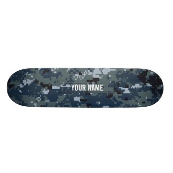 Navy Nwu Camouflage Customizable Skateboard Deck by staticnoise at Zazzle