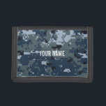 Navy NWU Camouflage Customizable Tri-fold Wallet<br><div class="desc">The digital camouflage pattern as seen on modern navy soldiers’ uniforms.</div>