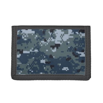 Navy Nwu Camouflage Trifold Wallet by staticnoise at Zazzle