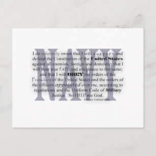 navy oath postcard