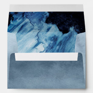 Navy Ocean Depths Watercolor 2 Envelope