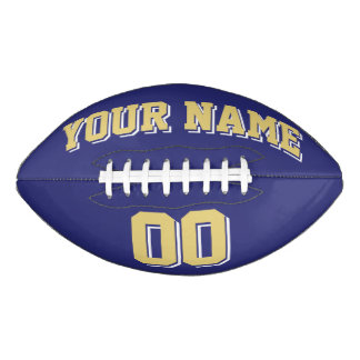 NAVY OLD GOLD AND WHITE Custom Football