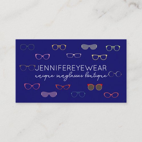 Navy Optic Eyewear Fashion Sun Glasses Business Card