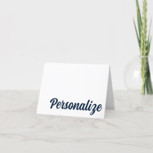 NAVY, ORANGE Auburn, Alabama Personalized Card