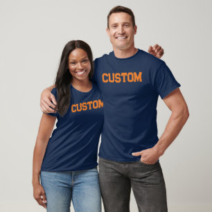 Navy & Orange CUSTOM T-Shirt