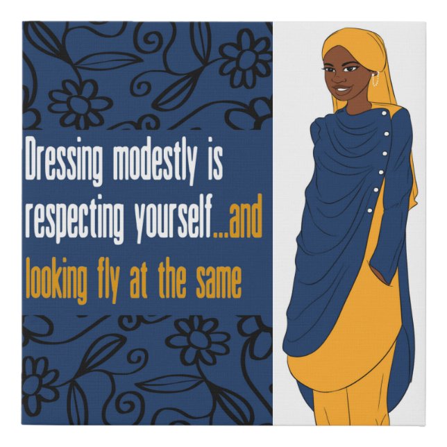 Navy Orange MGT Canvas Print (Front)