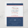 Navy Our Little Champ Baseball Any Age Birthday Invitation