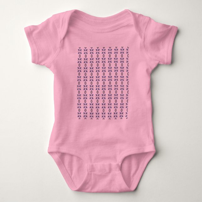 Navy Pale Pink Gavel advocacy lawyer Baby Bodysui Bodysuit (Front)