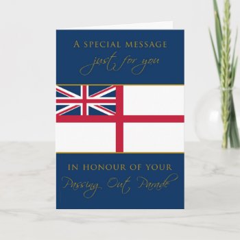 Navy Passing Out Congratulations White Esign Flag Card by PennyCorkDesigns at Zazzle