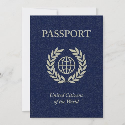 navy passport personalized invitations