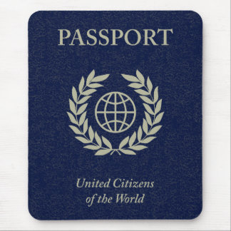 navy passport mouse pad